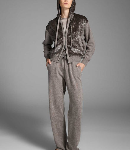 Pantalone in lana e seta