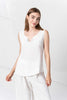 Top in tessuto bianco