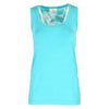 Top turchese con pizzo e strass