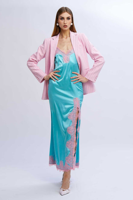 Blazer gessato diamanti