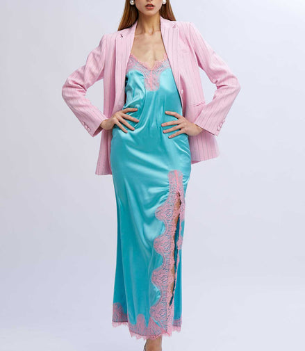 Blazer gessato diamanti