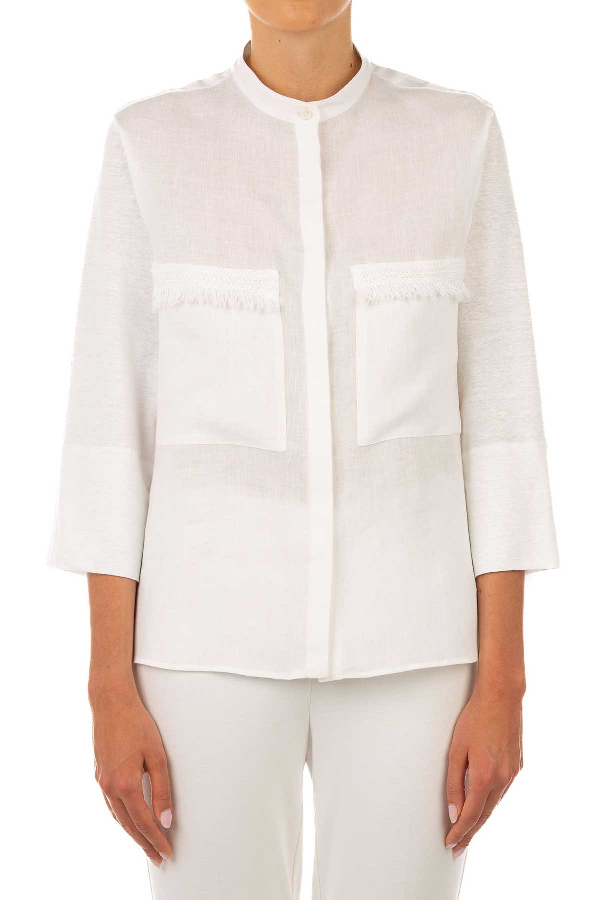 Camicia con collo alla coreana