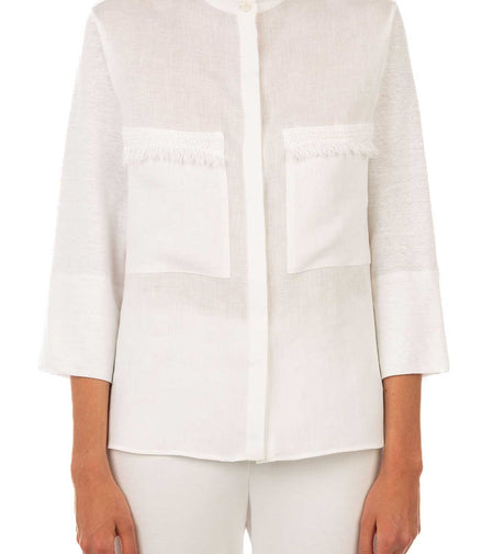Camicia con collo alla coreana