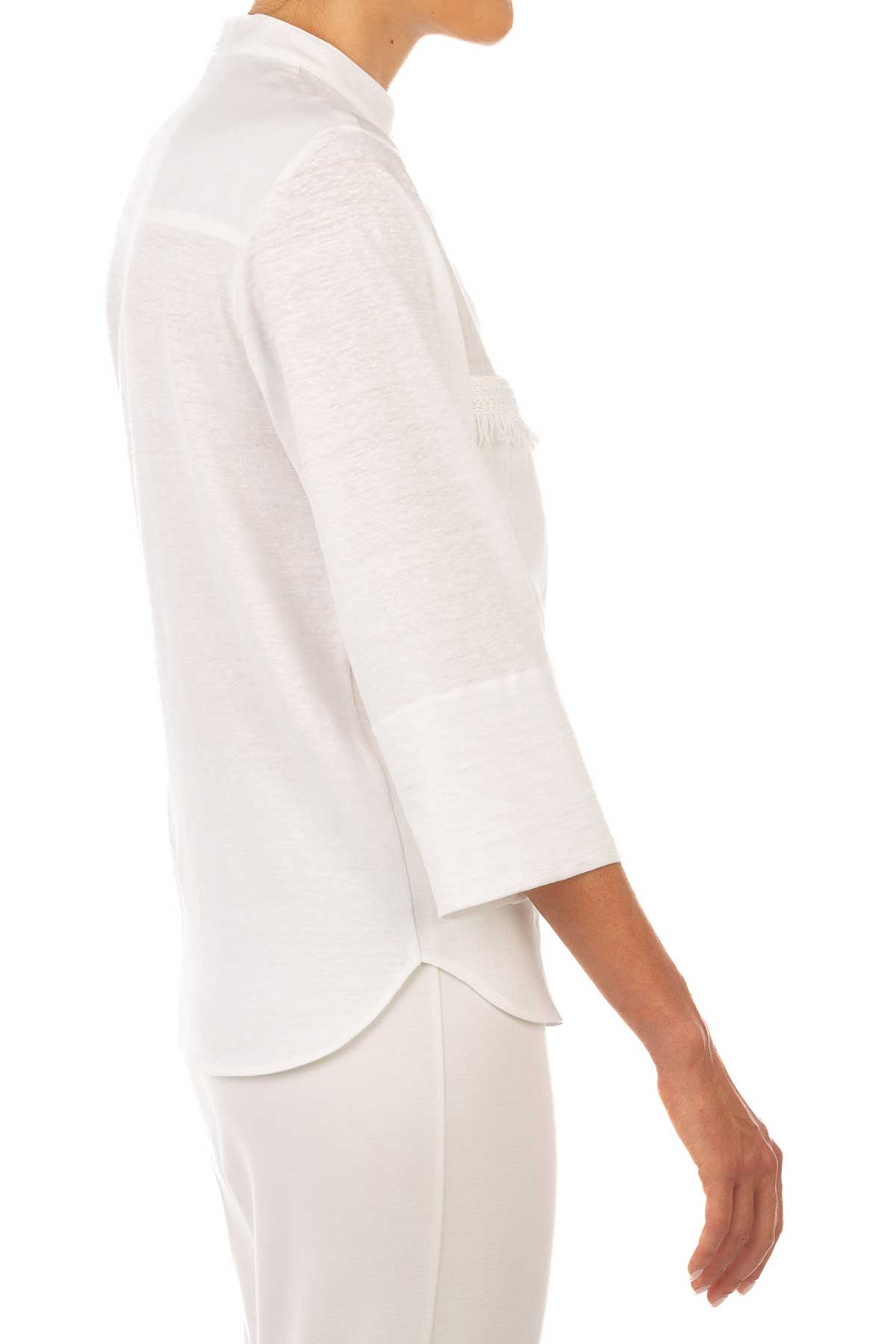 Camicia con collo alla coreana