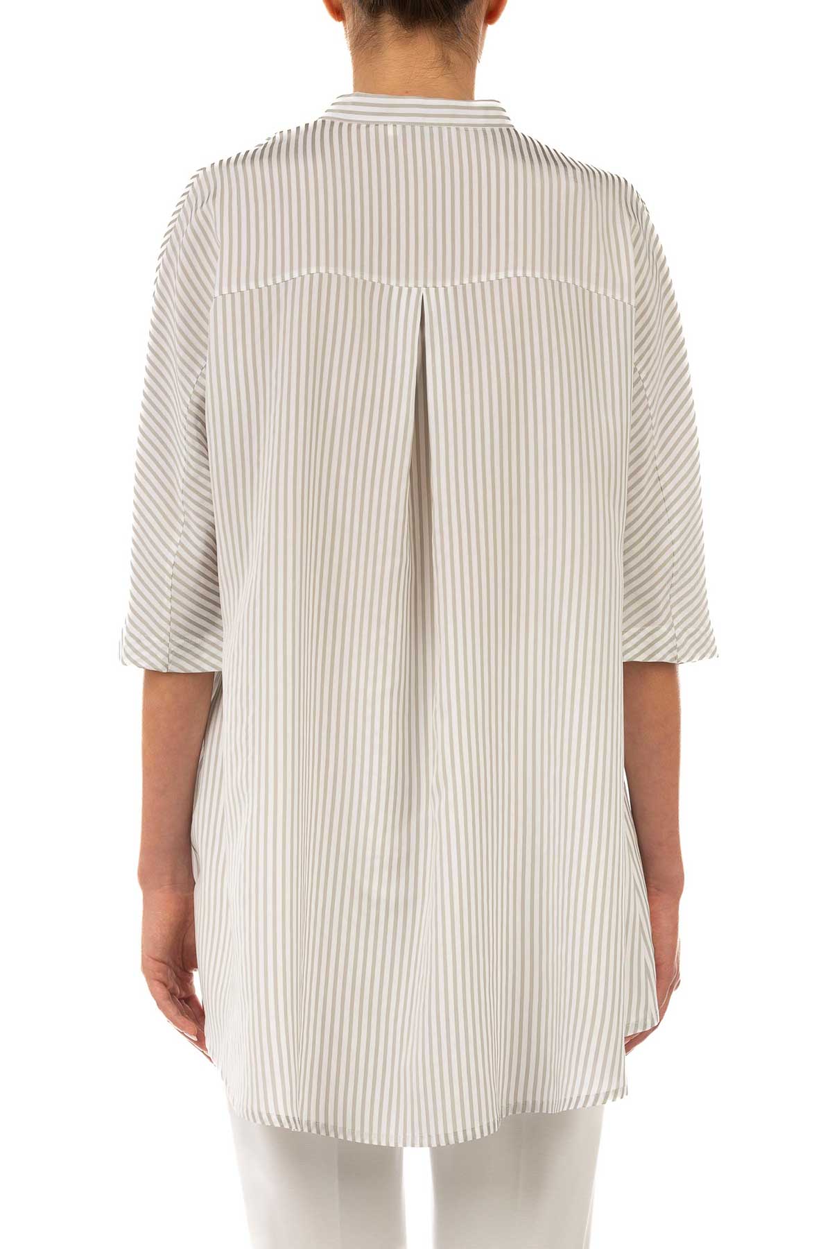 Camicia con collo alla coreana