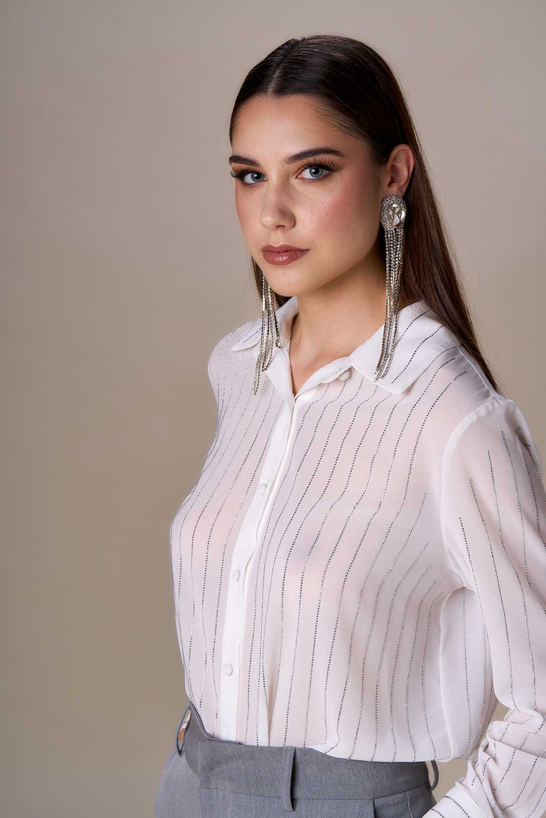 Camicia gessata diamanti