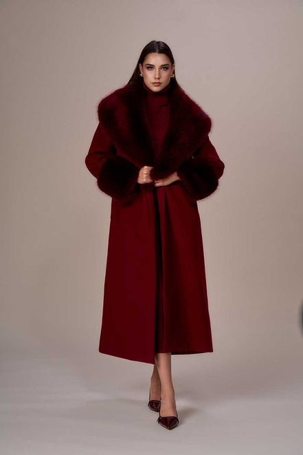 Cappotto con eco pelliccia