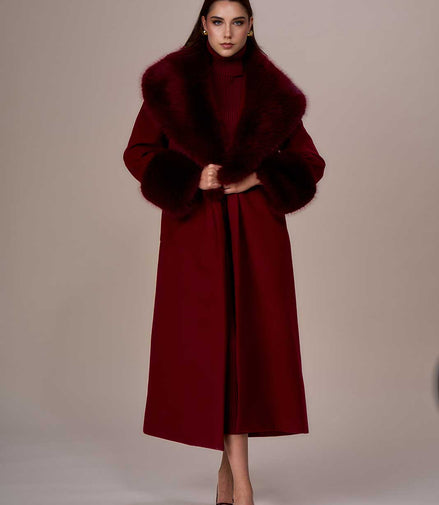 Cappotto con eco pelliccia