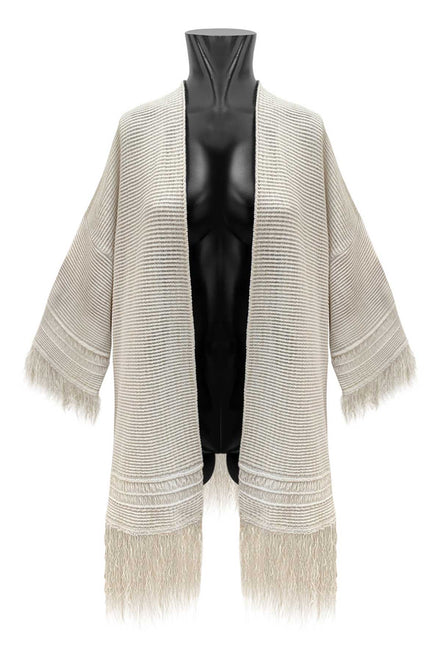 Cardigan con frange