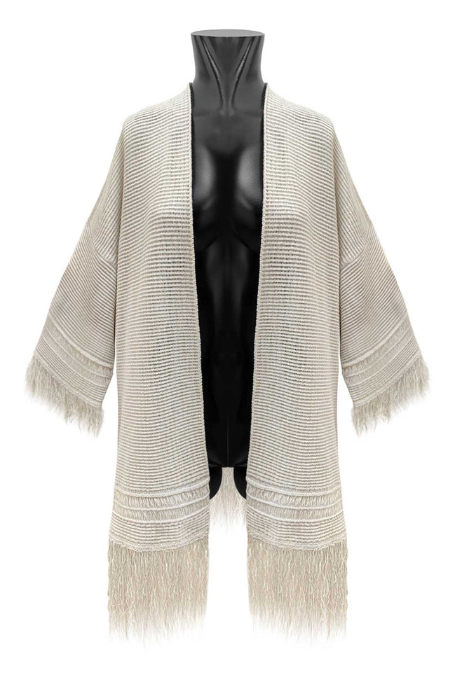 Cardigan con frange