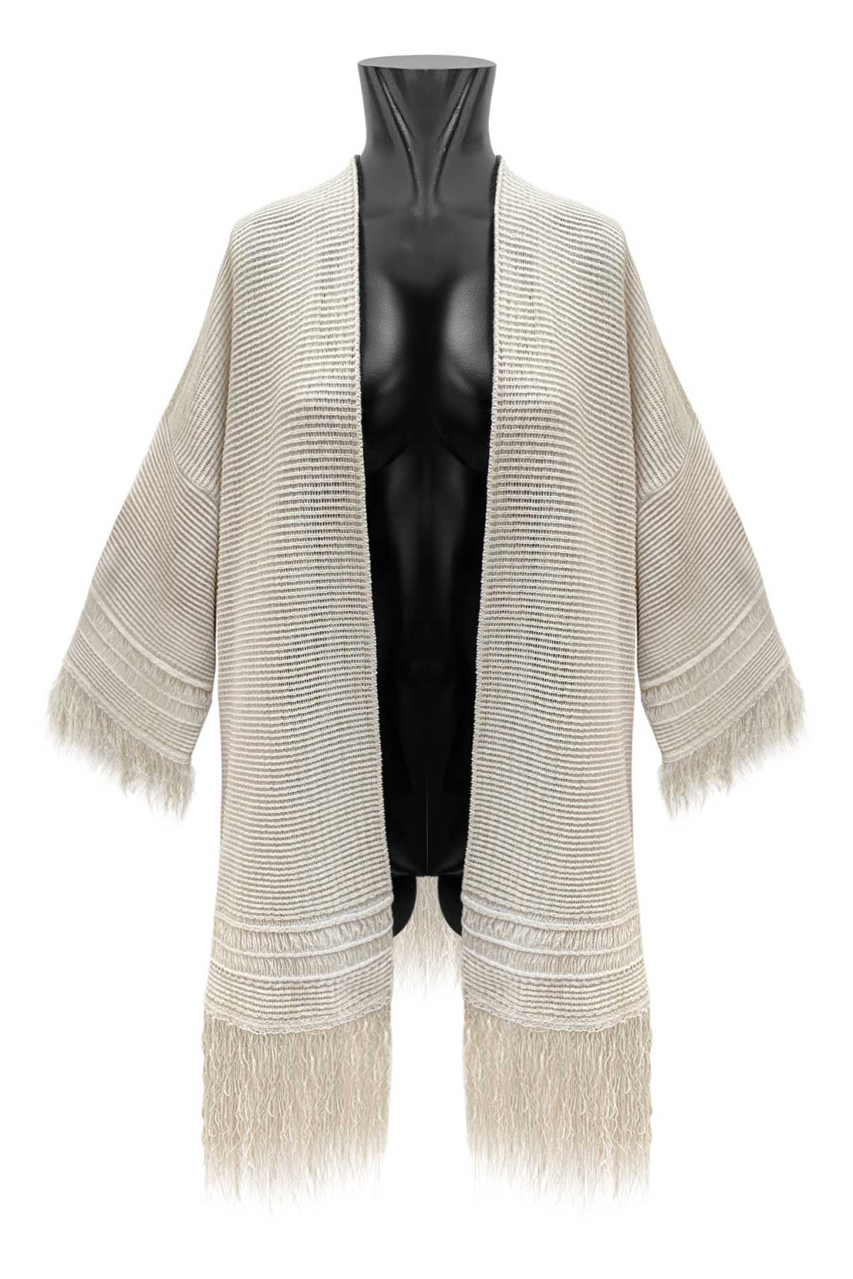 Cardigan con frange