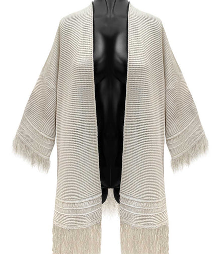 Cardigan con frange