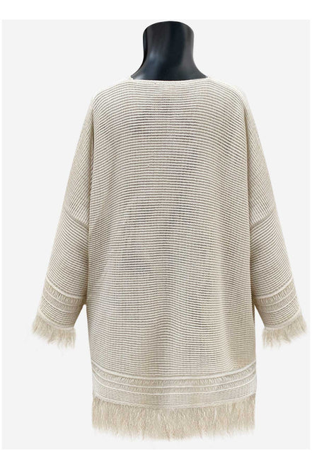 Cardigan con frange