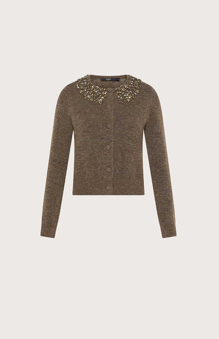 Cardigan con strass