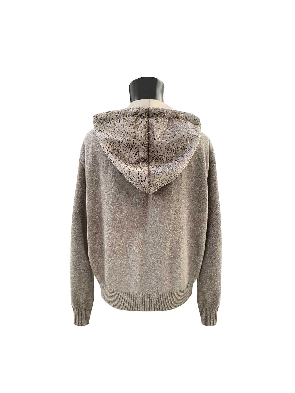 Felpa con cappuccio e paillettes