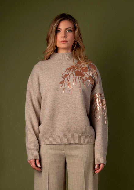 Maglia beige melange
