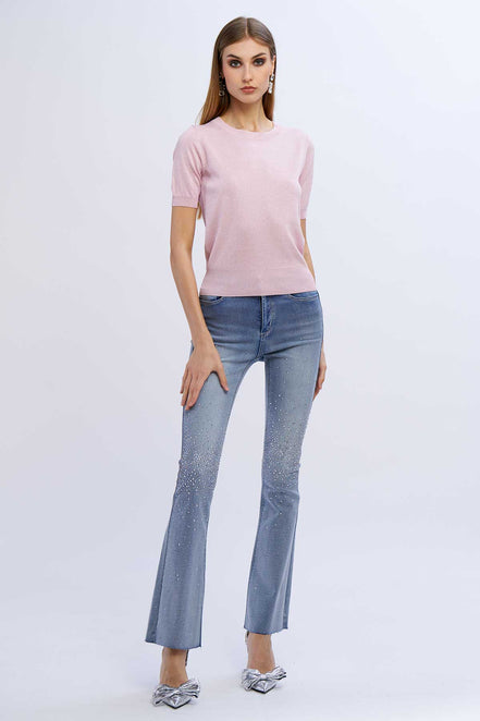 Maglia girocollo lurex