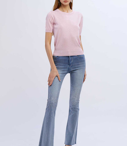 Maglia girocollo lurex