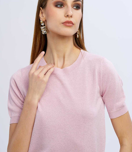 Maglia girocollo lurex