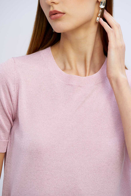 Maglia girocollo lurex