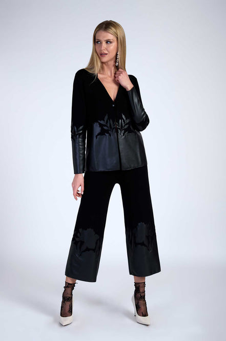 Pantaloni con eco pelle