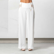 Pantaloni con inserti