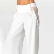 Pantaloni con inserti