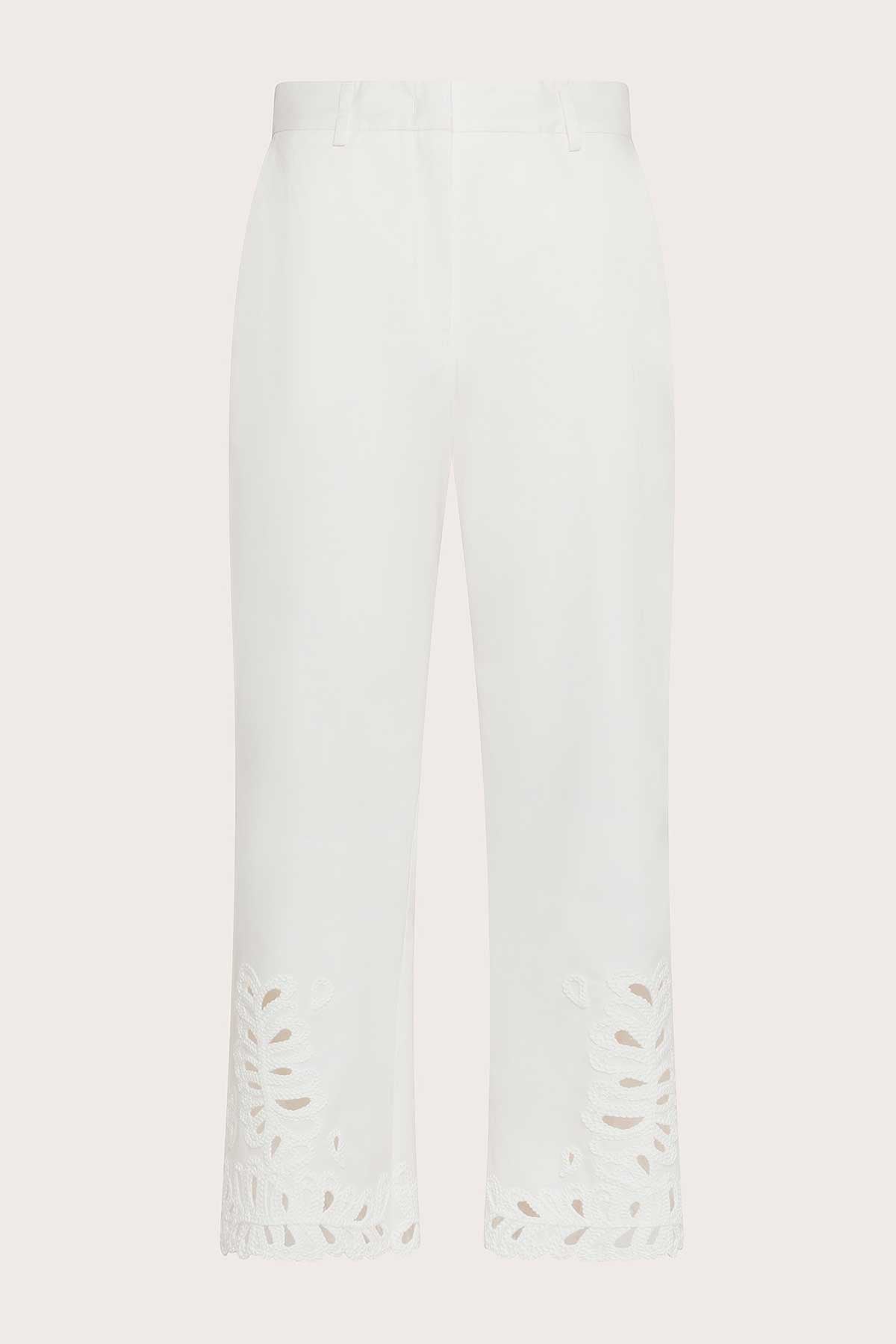 Pantaloni con ricamo