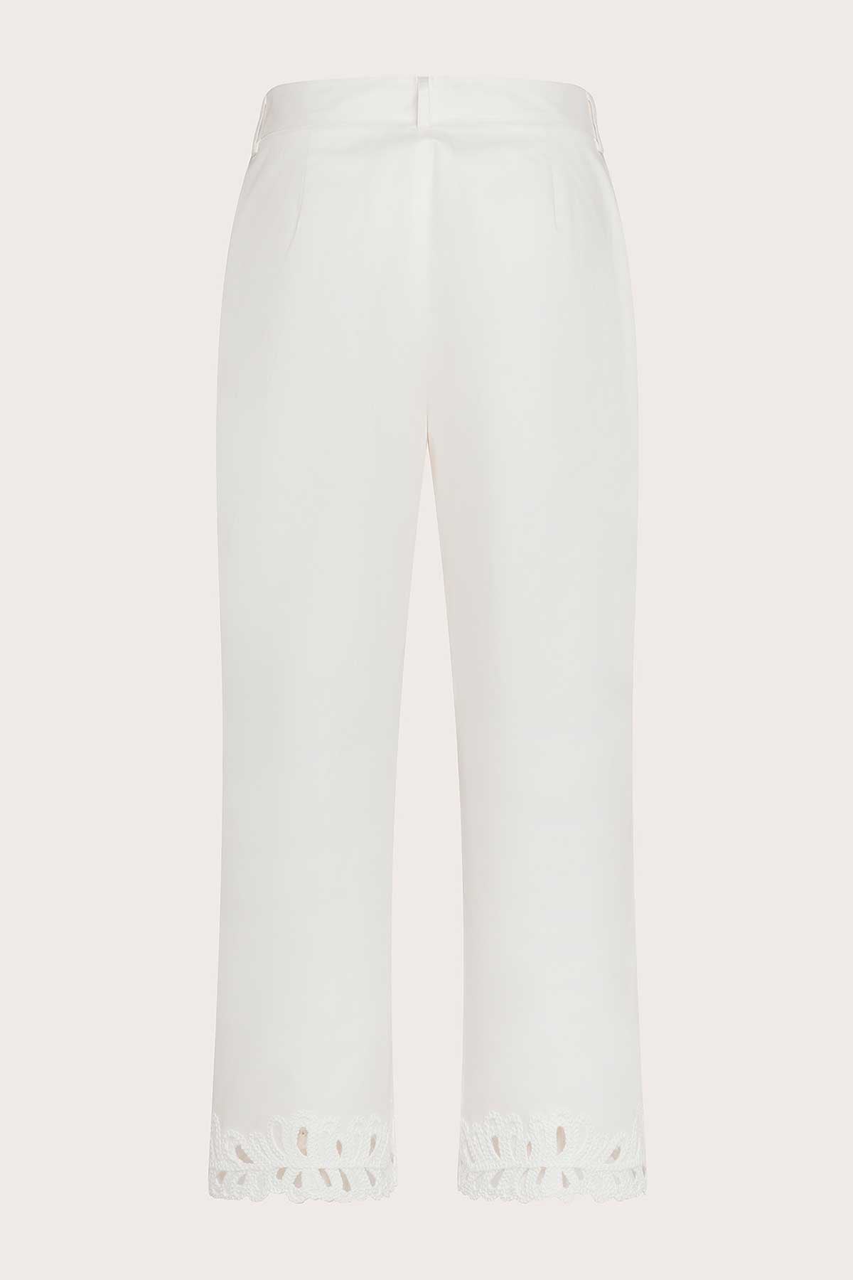 Pantaloni con ricamo