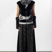 Pantaloni eco pelle palazzo