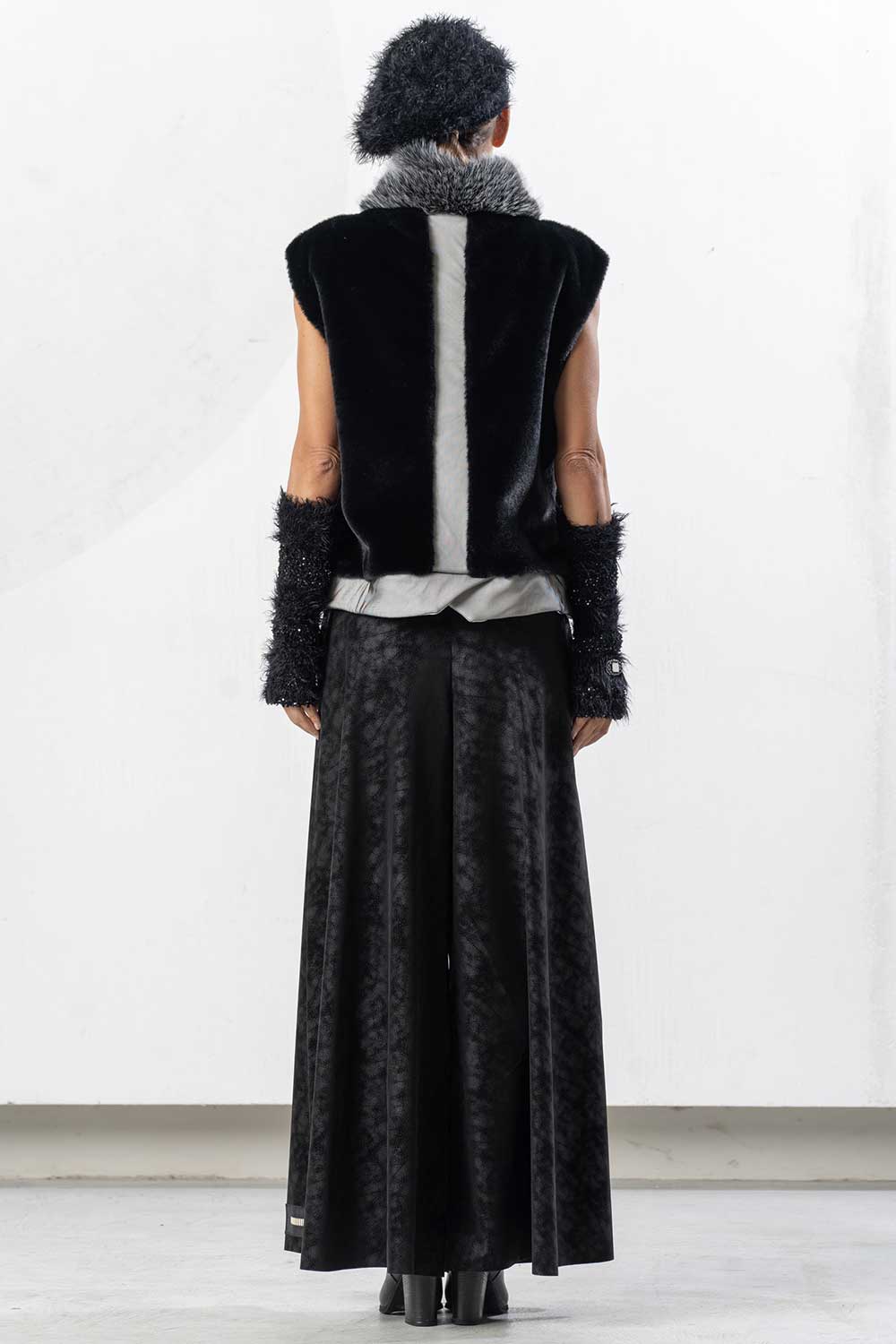 Pantaloni eco pelle palazzo