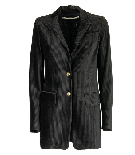 Giacca Blazer nero in velluto