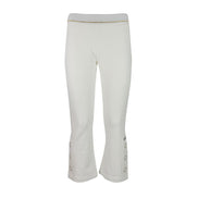 Pantaloni bianchi con bottoni