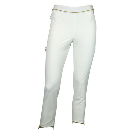 Pantaloni bianco con filo d’oro