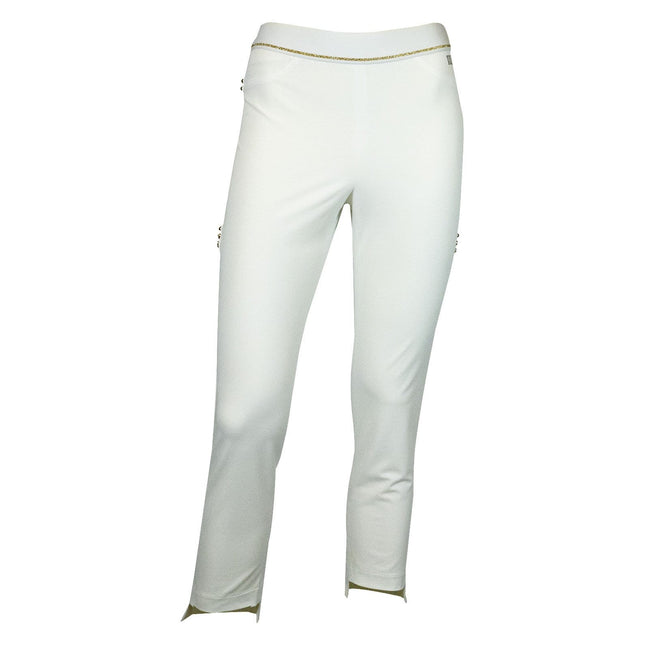 Pantaloni bianco con filo d’oro