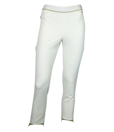 Pantaloni bianco con filo d’oro
