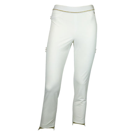 Pantaloni bianco con filo d’oro