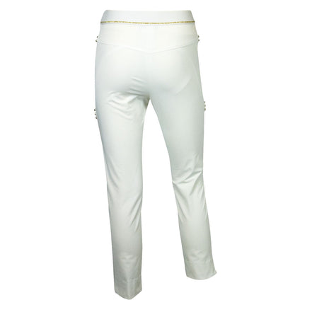 Pantaloni bianco con filo d’oro